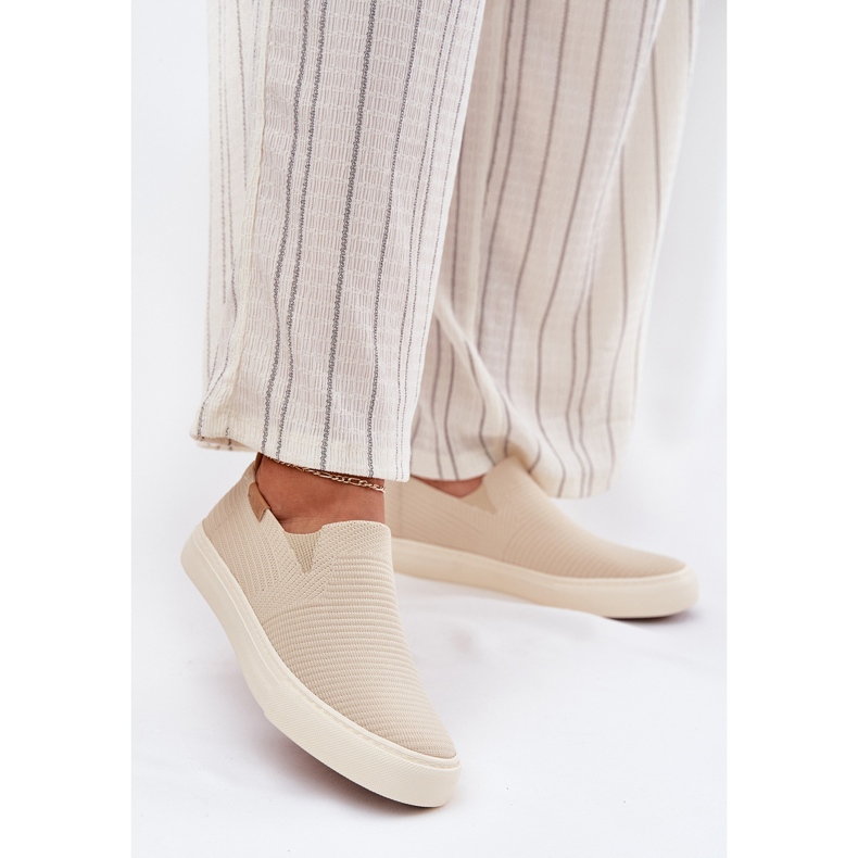 Slip-on Big Star femenino RR274721 zapatillas beige 2