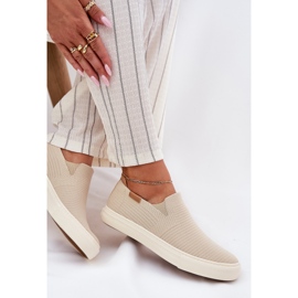 Slip-on Big Star femenino RR274721 zapatillas beige 7