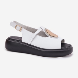 S.Barski Sandalias de mujer de cuero S. Barski GR51-603 White blanco 4