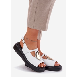 S.Barski Sandalias de mujer de cuero S. Barski GR51-603 White blanco 1