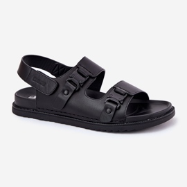 Big Star RR174086 Sandalias de cuero para hombres negro 7