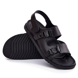 Big Star RR174086 Sandalias de cuero para hombres negro 8