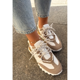Zapatos de cuero para mujeres Artiker 56C1738 Beige-Gold 2
