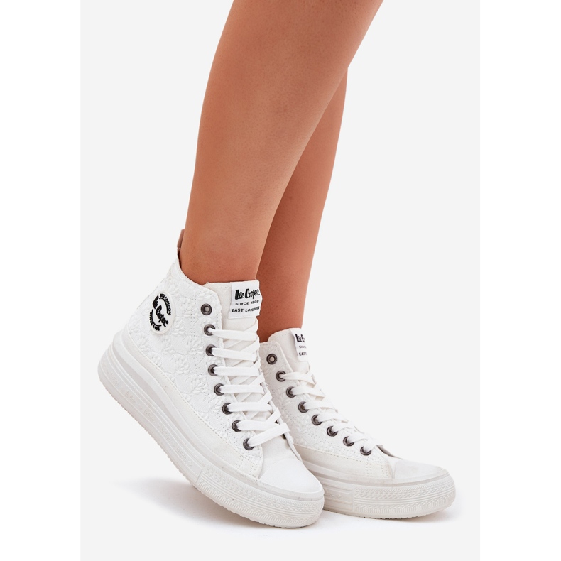 Zapatillas para mujeres en la plataforma Lee Cooper LCW-25-44-3209L White blanco 1