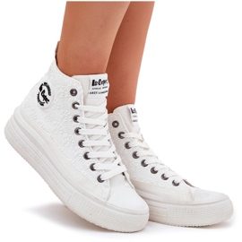 Zapatillas para mujeres en la plataforma Lee Cooper LCW-25-44-3209L White blanco 12