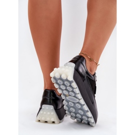 Zapatillas de deporte de cuero femenino en la plataforma negra del sistema de alta polla Big Star RR274873 negro 5