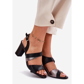 Sandalias femeninas en la publicación Sergio Leone SK866 negro 1