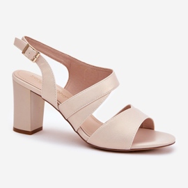 Sandalias femeninas en la habilidad Sergio Leone SK866 Bege beige 4