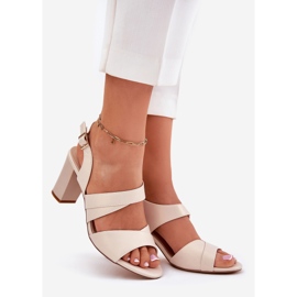 Sandalias femeninas en la habilidad Sergio Leone SK866 Bege beige 1