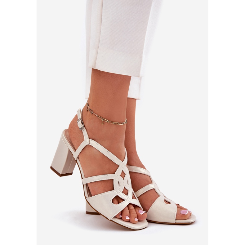 Sandalias de alto rendimiento para mujeres Sergio Leone Sk884 Pearl beige 1