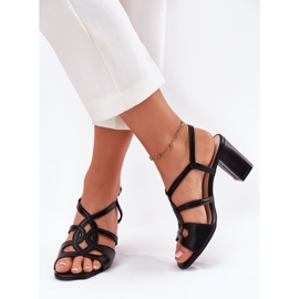 Sandalias de alto rendimiento para mujeres Sergio Leone Sk884 Negro 2