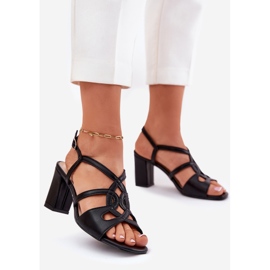 Sandalias de alto rendimiento para mujeres Sergio Leone Sk884 Negro 1