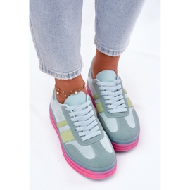 Zapatillas bajas en la plataforma azul 6