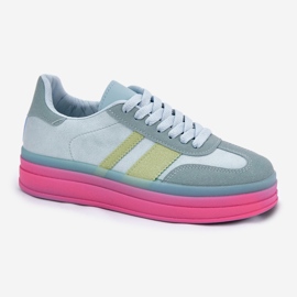 Zapatillas bajas en la plataforma azul 4