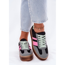 Deportivas plataforma mujer negras negro 3