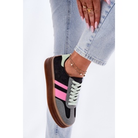 Deportivas plataforma mujer negras negro 5