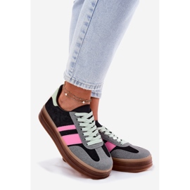 Deportivas plataforma mujer negras negro 1