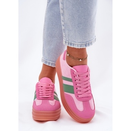Zapatillas bajas en la plataforma rosa rosado 4