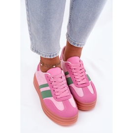 Zapatillas bajas en la plataforma rosa rosado 6