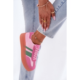 Zapatillas bajas en la plataforma rosa rosado 7