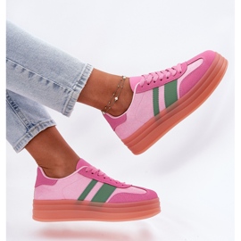 Zapatillas bajas en la plataforma rosa rosado 8