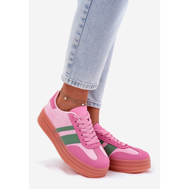 Zapatillas bajas en la plataforma rosa rosado 1 Zapatillas bajas en la plataforma rosa rosado 1