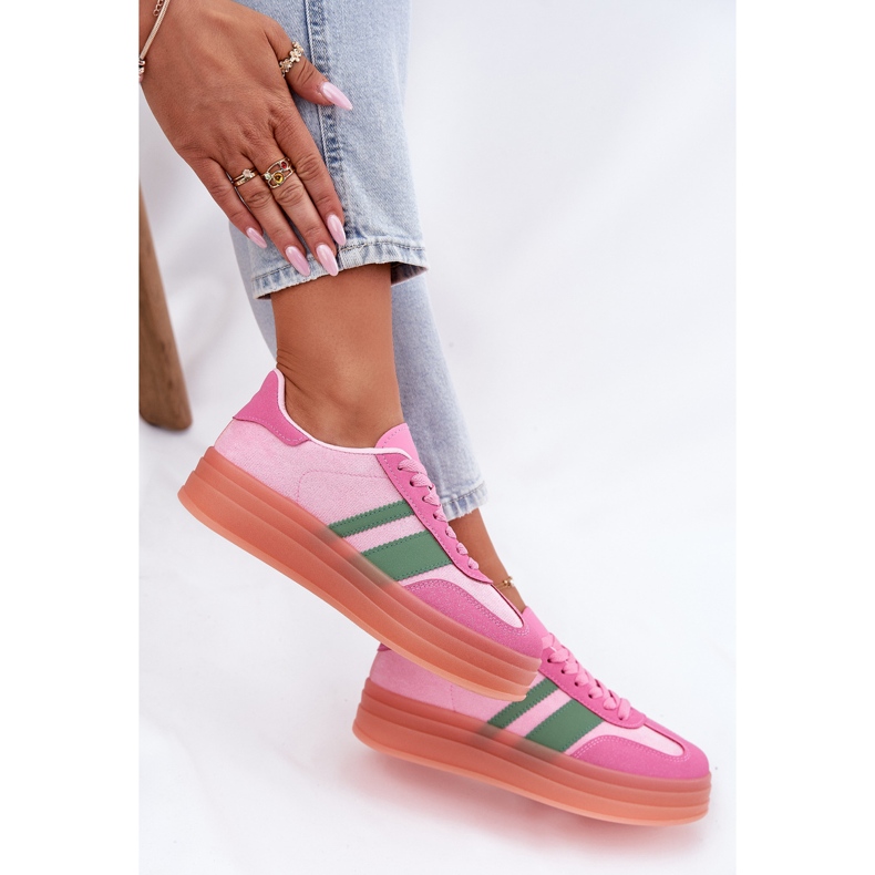 Zapatillas bajas en la plataforma rosa rosado 2 Zapatillas bajas en la plataforma rosa rosado 2