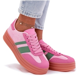Zapatillas bajas en la plataforma rosa rosado 11