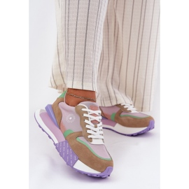 Zapatillas de ante femeninas en la plataforma de sistema rosa de alta polla Big Star RR274815 2