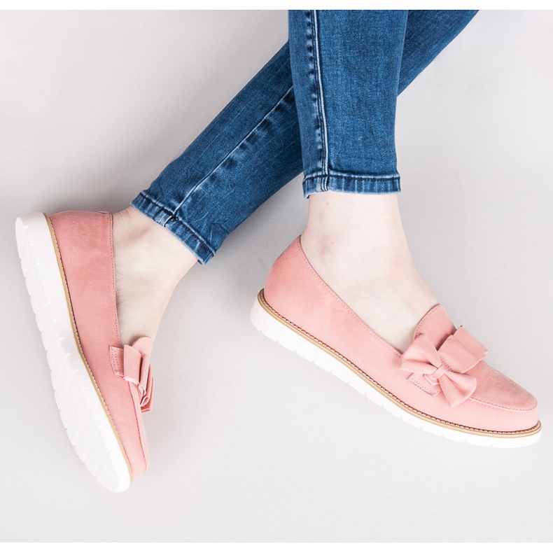 Vices Zapatos bajos con lazo rosado 1 Vices Zapatos bajos con lazo rosado 1