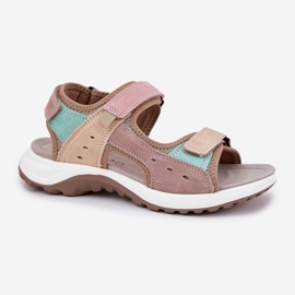 Sandalias de cuero para mujeres McKeylor 95347 beige 5