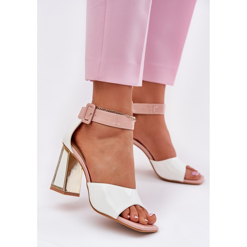 Sandalias de mujeres pintadas en el Vinceza 20266 White Post blanco 2