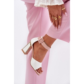 Sandalias de mujeres pintadas en el Vinceza 20266 White Post blanco 3