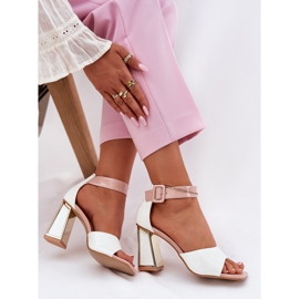 Sandalias de mujeres pintadas en el Vinceza 20266 White Post blanco 7