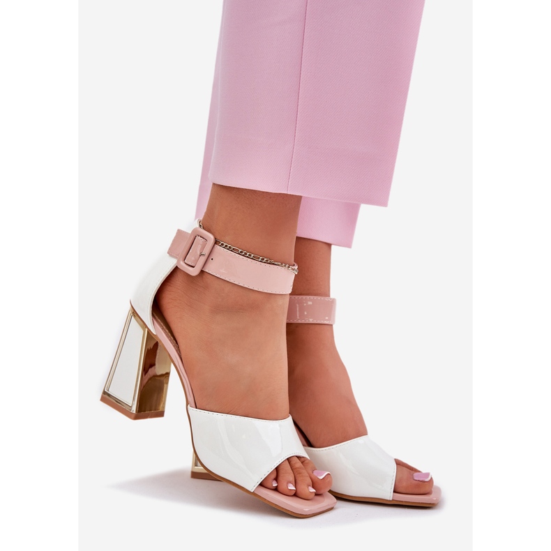 Sandalias de mujeres pintadas en el Vinceza 20266 White Post blanco 1