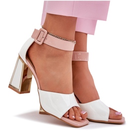 Sandalias de mujeres pintadas en el Vinceza 20266 White Post blanco 9