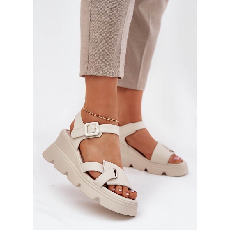 ARTIKER Sandalias de cuero para mujeres para artker antiguo 54C1624 beige 2