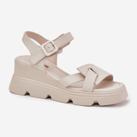 ARTIKER Sandalias de cuero para mujeres para artker antiguo 54C1624 beige 4