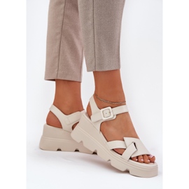 ARTIKER Sandalias de cuero para mujeres para artker antiguo 54C1624 beige 5