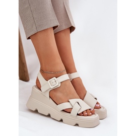 ARTIKER Sandalias de cuero para mujeres para artker antiguo 54C1624 beige 8