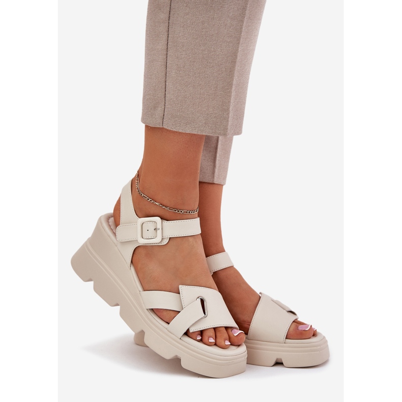 ARTIKER Sandalias de cuero para mujeres para artker antiguo 54C1624 beige 1