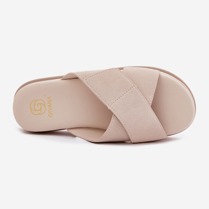 Flip fallas para mujeres en la plataforma con rayas beige entrelazadas 2 Flip fallas para mujeres en la plataforma con rayas beige entrelazadas 2