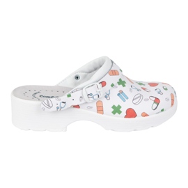 Vriston Zapatos de mujer Twoats Slippers con diseños médicos Comfooty Alice blanco 1