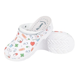 Vriston Zapatos de mujer Twoats Slippers con diseños médicos Comfooty Alice blanco 6