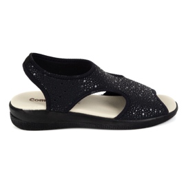 Vriston Zapatos para mujeres sandalias flexibles cómplica Emma Black Glossy negro 5