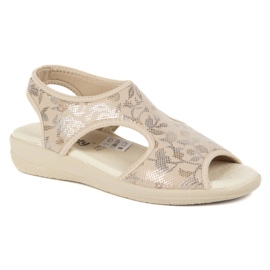 Vriston Zapatos de mujer Sandalias flexibles Comfoot Emma Beige Shiny sin 3