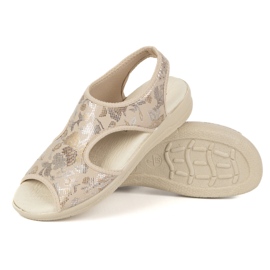 Vriston Zapatos de mujer Sandalias flexibles Comfoot Emma Beige Shiny sin 6