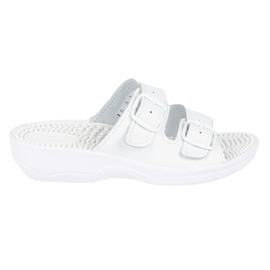 Vriston Zapatos de mujer Flaps ajustables Fakirki masajeando con picos nadia blanco 1