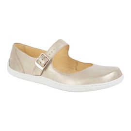 Ballerinas de mujeres descalzos Olivier 1286 - Zapatos de cuero con hebilla dorada dorado 1
