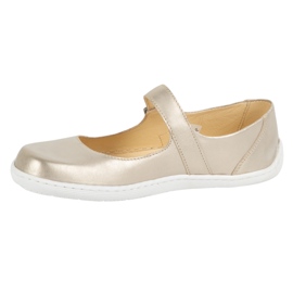 Ballerinas de mujeres descalzos Olivier 1286 - Zapatos de cuero con hebilla dorada dorado 2